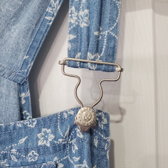 Casey & Max Blue Floral Denim Overall Dress - Size XL - Picture 3 of 16